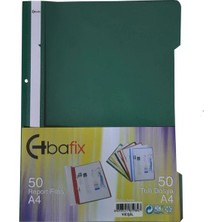 Bafix Telli Dosya Plastik Xl Açık Yeşil A4 (50 Li Paket)