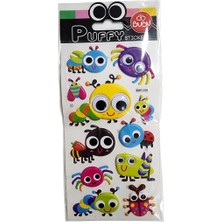 Bubu Bu-Bu Stickers Puffy Oynar Gözlü Böcekler 9X21