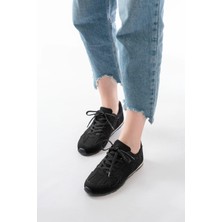 Aymood Rs-01 Siyah Süet Ince Taban Günlük Spor Ayakkabı