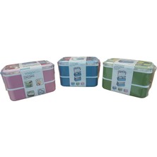 Vagon Beslenme Kutusu Lunch Box Paslanmaz Çelik 700 Ml (Karışık Renk 1 Adet)