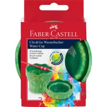 Faber-Castell Suluboya Suluğu Fıça Kabı Click Go Yeşil Marble 5292181528000