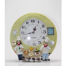 Die Grup  Aşçı Tasarımlı Polyester Duvar Saati Model 4