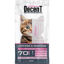 Ege Yeli Yavru Kediler Için Tavuklu ve Deniz Ürünlü Kuru Mama 15KG