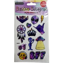 Bubu Bu-Bu Stickers Puffy Uzaylı 20.5X11