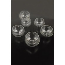 Die Grup  Çift Cidarlı Cam Reçellik 6 Adet