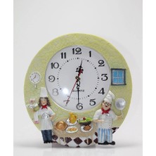 Die Grup  Aşçı Tasarımlı Polyester Duvar Saati Model 5