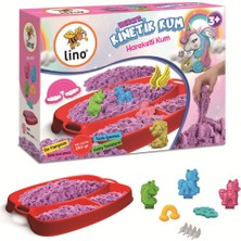  lino kinetik kum seti unicorn 350 gram kum + 6 kalıp ln-552