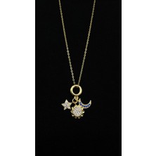 Stainless Steel Yıldızlı Gökyüzü Charm Kolye