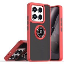 Ulu Pazarlama Xiaomi Mi 14T Montreal Yüzüklü Silikon Kapak - Kırmızı