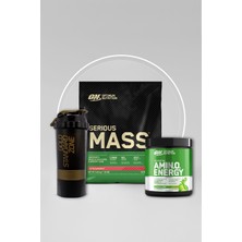 Optimum Nutrition Serious Mass Çilek Aromalı 5.45KG 16 Servis-On Amino Energy Limon & Lime 270G 30 Servis 2'li Set