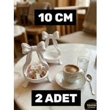 PremiumPort 2'li Fiyonk Tasarımlı Kahve Yanı Lokumluk ve Sunumluk Seti