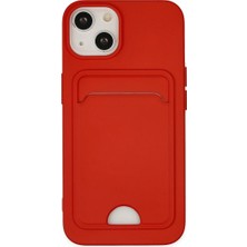 Ulu Pazarlama Apple Iphone 14 Plus Kılıf Kelvin Kartvizitli Silikon - Kırmızı