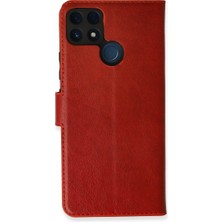 Herşey Trend Herşeytrend Realme C25 Kılıf Trend S Plus Kapaklı Kılıf - Kırmızı