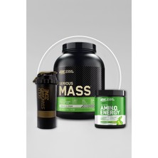 Optimum Nutrition Serious Mass Kurabiye ve Krema Aromalı Gainer 2.73KG 8 Servis-On Amino Energy Limon & Lime 270G 30 Servis 2'li Set
