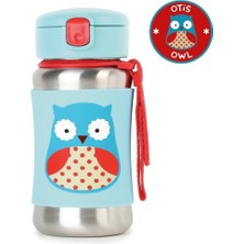 TeknoKapsül Zoo Pipetli Paslanmaz Çelik Suluk 350 ml Baykuş