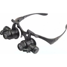 TeknoKapsül -Gözlük Modeli 10X 15X 20X 25X Lens,2led Işıklı,büyüteç