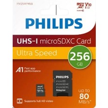 TeknoKapsül FM25MP45B/00 256GB CLASS10 Uhs-I U1 Tf Adaptörlü Micro Sdxc Hafıza Kartı