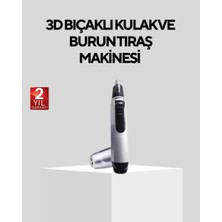 TeknoKapsül Burun Kulak Kaş Tıraş Makinesi 3D Bıçaklı Pil Ile Çalışan