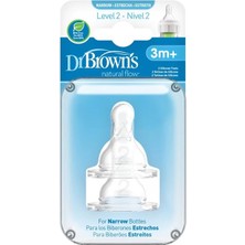 TeknoKapsül Dar Ağız 2.evre 2'li Silikon Biberon Emziği