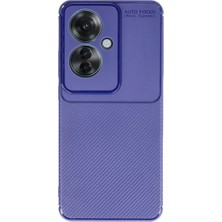 TeknoKapsül Reno 11F Kılıf Auto Focus Karbon Kapak - Lacivert