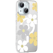 TeknoKapsül Iphone 15 Floral Magsafe Kapak - Sarı