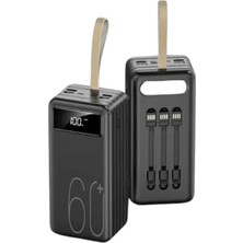 TeknoKapsül Hızlı Şarj 4 Çıkışlı 60.000 Mah Taşınabilir Dijital Göstergeli