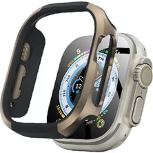 TeknoKapsül Watch 49MM Mo-Wt3 Alüminyum Camlı Kasa Ekran Koruyucu - Gold