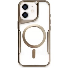 TeknoKapsül Iphone 12 Kılıf Boyi Magsafe Silikon Kapak - Kahverengi