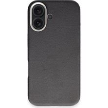 TeknoKapsül Iphone 16 Wonder Deri Magsafe Kapak - Siyah