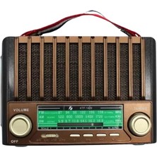 TeknoKapsül KTF-1428 Güneş Paneli Şarjlı Nostaljik Bluetooth Hoparlör – Fm/am/sw Radyo, Usb/sd Desteği, Taşınab