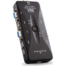 S-Link Sl-4605 4 Port Kablolu Usb Manuel Kwm Switch