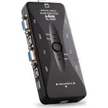 S-Link Sl-4605 4 Port Kablolu Usb Manuel Kwm Switch