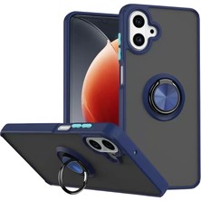 TeknoKapsül Galaxy A07 4g Montreal Yüzüklü Silikon Kapak - Lacivert