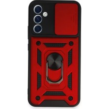 TeknoKapsül Galaxy A34 5g Kılıf Pars Lens Yüzüklü Silikon - Kırmızı