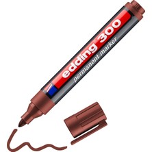 Edding Markör Permanent Kalem Yuvarlak Uçlu 1.5-3 Mm Kahverengi 300 (10 Lu Paket)