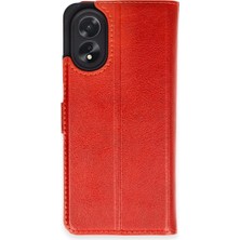 Ulu Pazarlama Oppo A38 Kılıf Trend S Plus Kapaklı Kılıf - Kırmızı