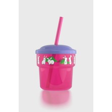 Renga Fizbo Tavşan Desenli 250 ml Pipetli Pp Bebek Bardak 222049 Pembe-Mor