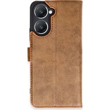 TeknoKapsül Y18 Kılıf S Kapaklı Kılıf - Taba