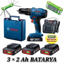 Bosch Gsb 183 Li Darbeli 3× 2 Ah Akülü Vidalama ve Bosch 8 Li Allen Anahtarı