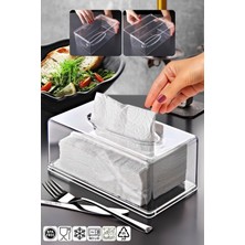 PremiumPort Şeffaf Peçete Organizeri, Şık ve Pratik Mutfak Düzenleyici