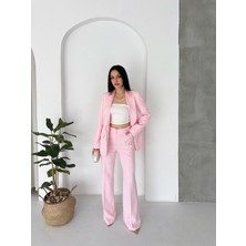 Vuntal Saten Şal Yakalı Ikili Takım Blazer
