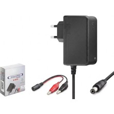 TeknoKapsül Akü Şarj 12V 2.5A 30W Krokodil Uç Akü Şarj Adaptörü