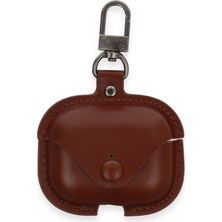 Die Grup  Airpods 3 (3.nesil) Çanta Deri Kılıf - Kahverengi