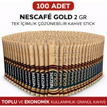 TeknoKapsül Gold 2 gr 100 Adet Tek Içimlik Stick Çözünebilir Granül Kahve Ekonomik Paket