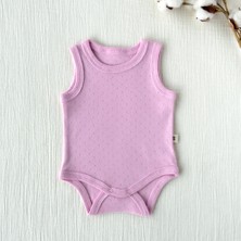 Mimu Baby %100 Pamuk Pointel Çıtçıtlı Bebek Zıbın - Pembe