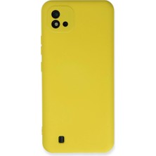 Herşey Trend Herşeytrend Realme C11 2021 Kılıf Nano Içi Kadife Silikon - Sarı