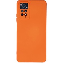 Ulu Pazarlama Xiaomi Redmi Note 11 Pro Kılıf Nano Içi Kadife Silikon - Turuncu