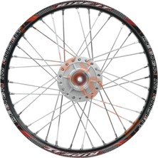 Monero Cg Serisi Ön Jant Komple (1.20X17) (Telli) (Disk Fren Modeli) (Siyah Jant, Gri Göbek, Krom Tel)