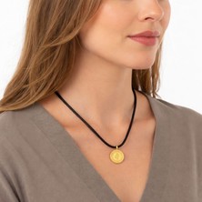 Gekas Kuyumculuk 22 Ayar Yeni Kulplu Ziynet Çeyrek Altın Siyah Ipli Kolye