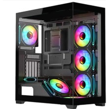 Frisby Domınator 650W 80+ 7X120MM Argb Fan Mid Tower Atx Siyah Gaming (Oyuncu) Kasa